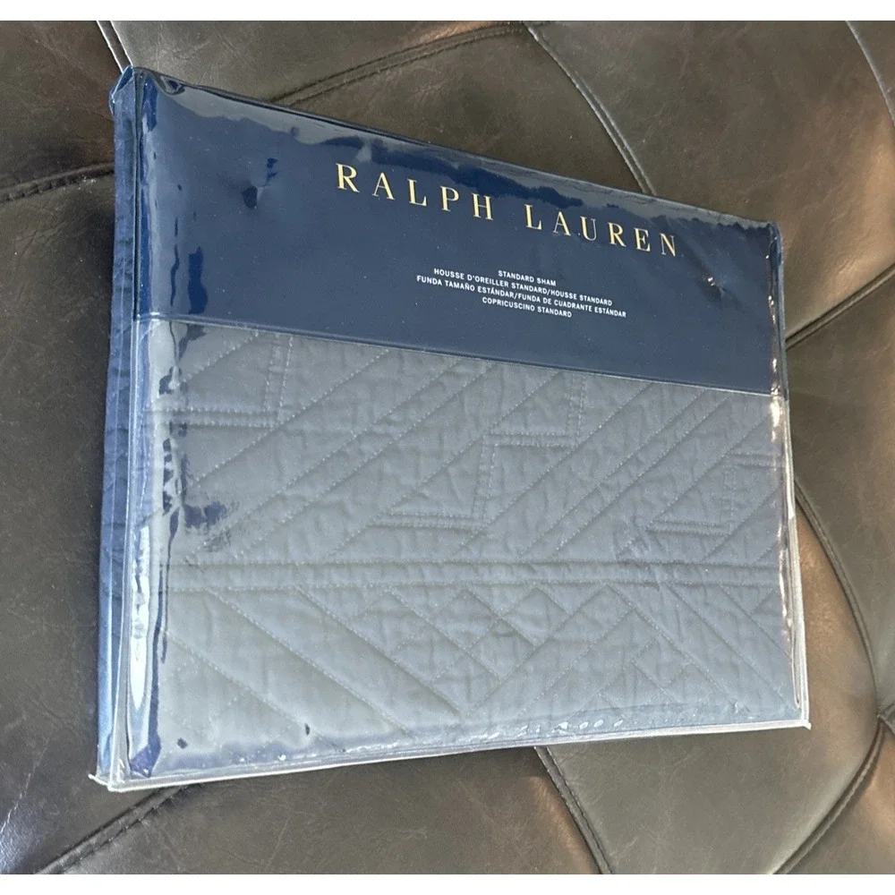 Ralph Lauren Home Oakfield Quilted Standard Sham Navy